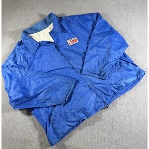 Vintage Walmart‎ Employee Uniform Jacket Mens XL Snap Front Patch Logo Safety